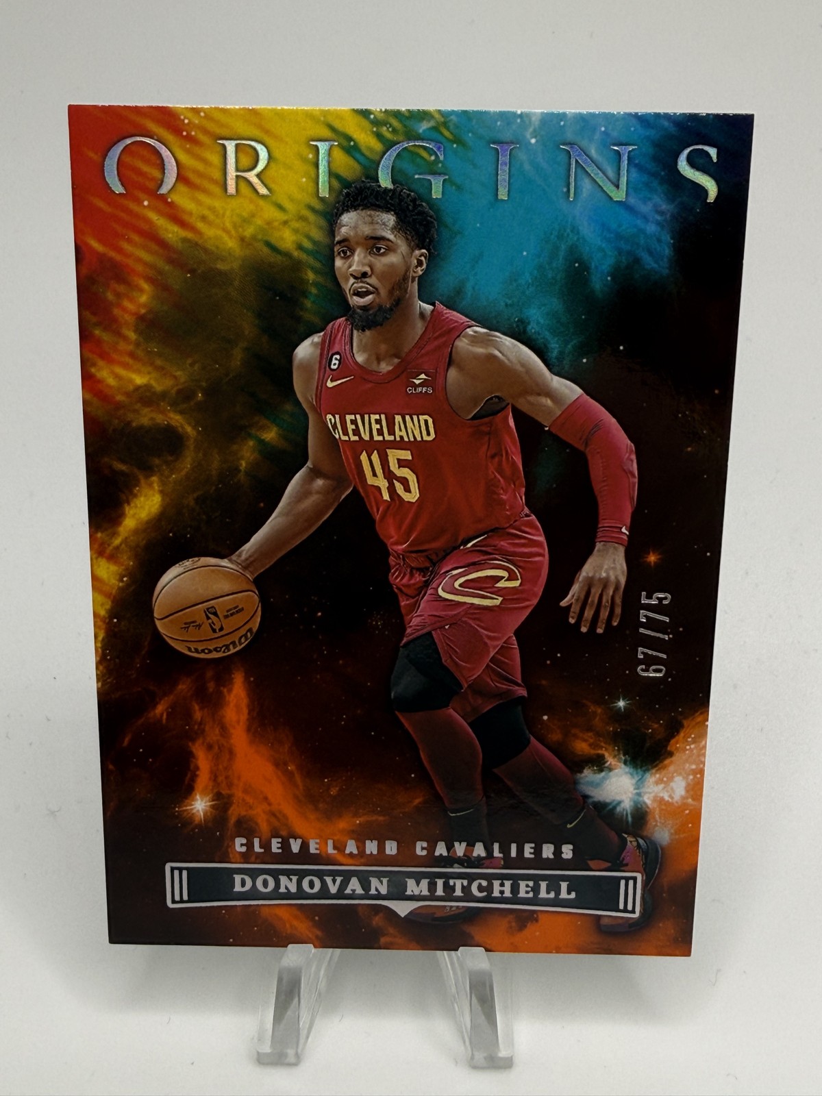 2022-23 Panini Origins Donovan Mitchell Orange #’d /75 Cavaliers