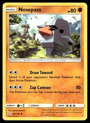 2019 Sun & Moon - Cosmic Eclipse Nosepass Basic/UNplayed #106