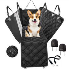 Heavy-Duty Car Seat Cover with Mesh Window Extra Padded Non-Slip Dog Hammock