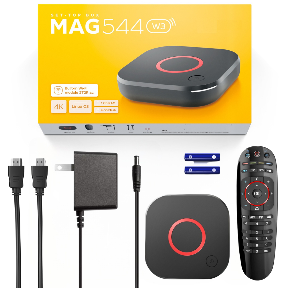 New Infomir MAG544W3 MAG 544 W3/ 600Mbps built-in DUAL WiFi 5G 4K