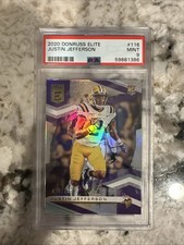 2020 Donruss Elite Justin Jefferson PSA 9 Rookie Card #116. rookie card picture