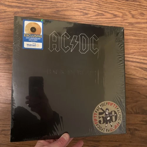 AC/DC Back In Black LP Fifty 50th Anniversary Edition GOLD Color Vinyl like new