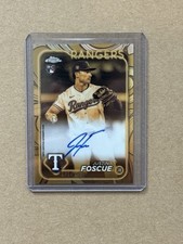 JUSTIN FOSCUE 2024 Topps Gilded Collection Rookie Auto  #/199 - RANGERS