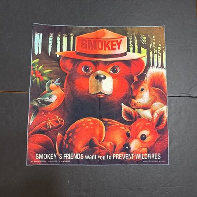 Smokey The Bear Bandana Scarf Handkerchief Friends Prevent Wildfires 19  X 20 