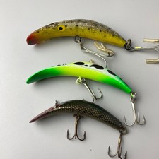 Luhr Jensen Kwikfish K14 Helin Flatfish T50 Pro Troll Chip Plug Lot of 3