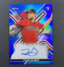 Tyler Gilbert 2022 Topps Finest Baseball Blue Refractor Auto RC /150 #FA-TY