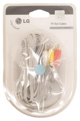 LG C-100 TV Out Kabel Mini USB auf Cinch Video Audio Kabel Weiß