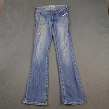 Ariat REAL Denim Jeans Womens 29 Blue Bootcut Western Riding Stretch Low Rise