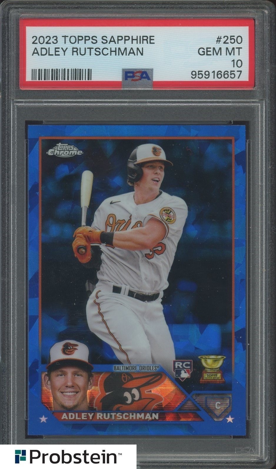 2023 Topps Chrome Sapphire #250 Adley Rutschman RC Rookie PSA 10 GEM MINT