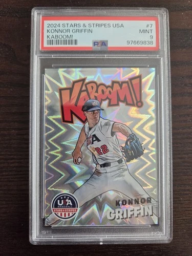 Konnor Griffin 2024 Panini USA Stars & Stripes #7 Kaboom SSP PSA 9 None Higher