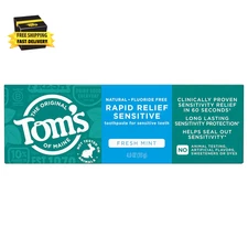 Fluoride-Free Rapid Relief Sensitive Toothpaste, Fresh Mint, 4 Oz. (Packaging Ma