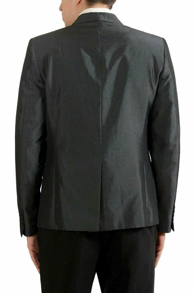Just Cavalli Men's Charcoal Wool Two Button Blazer Sport Coat US 38 IT 48 - Image 4 of 4