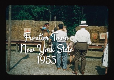 35mm slide Frontier Town New York State - 1955 (Red Border) (BB)