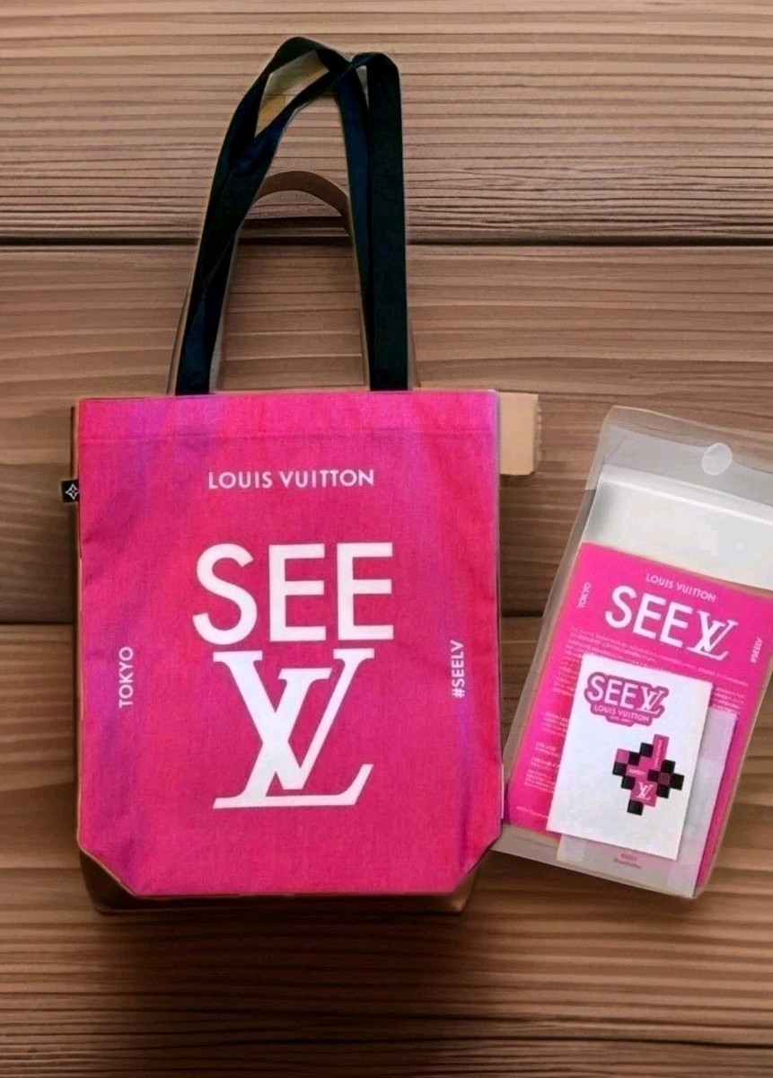 LOUIS VUITTON SEELV エコバッグ LOUIS VUITTON Pink Tote Bag Eco Bag SEELV Exhibition Tokyo
