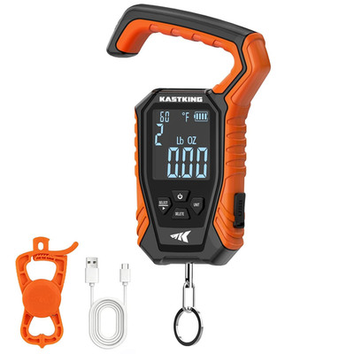 Weighmaster Mechanical-Digital Fishing Scale with Lip Gripper, 120 Lb Capacity,