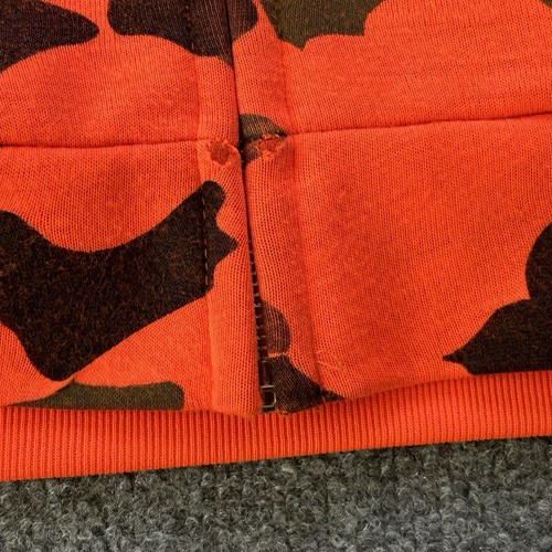 Sno King Jacket Men Large Blaze Orange Camo Full Zip Hoodie Sweatshirt VTG USA - Bild 9 von 10