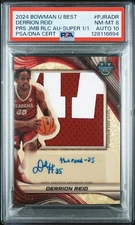 2024 SUPERFRACTOR 1/1 #PJRADR DERRION REID 1/1 PSA 8 AUTO 10