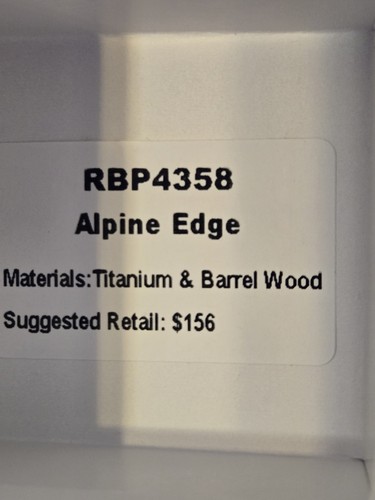 Bomb Party Size 11 RBP4358 'Alpine Edge' Titanium & Barrel Wood Men’s Timeless - Picture 6 of 7