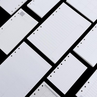 45 Blatt A5 A6 A7 Loseblatt Notizbuch Nachfüller Spiralbinder Innenseite wöchentlich