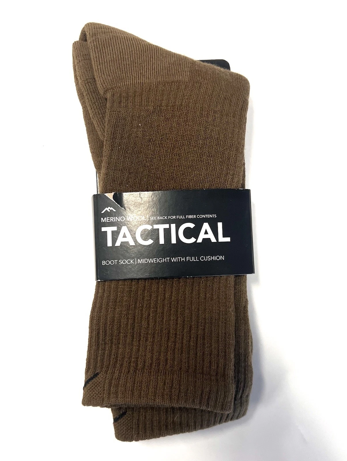 DARN TOUGH Large Brown Tactical Midweight Merino Wool Boot Socks L Large