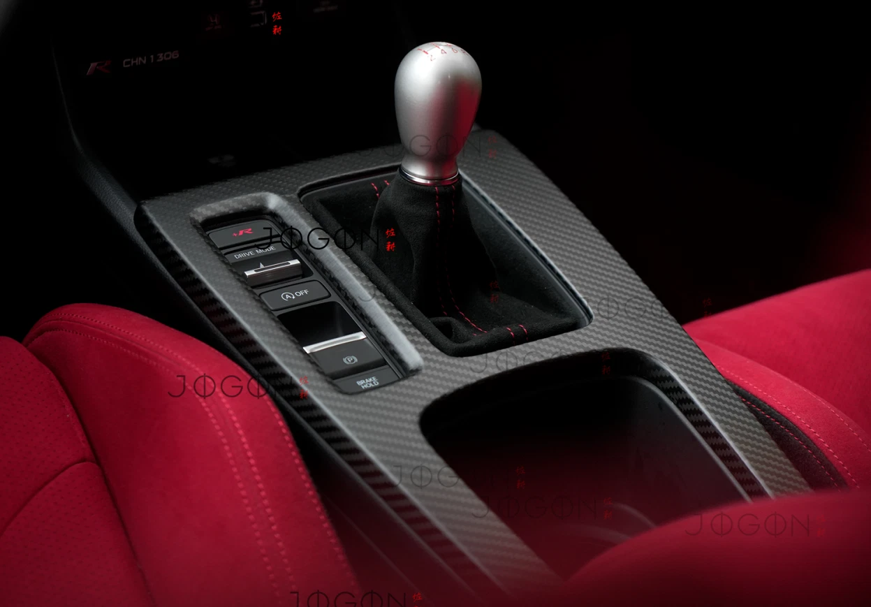 Dry Carbon Console Gear Knob Frame Panels Fit For Honda Civic Type R FL5 2022-26 - Picture 7 of 14
