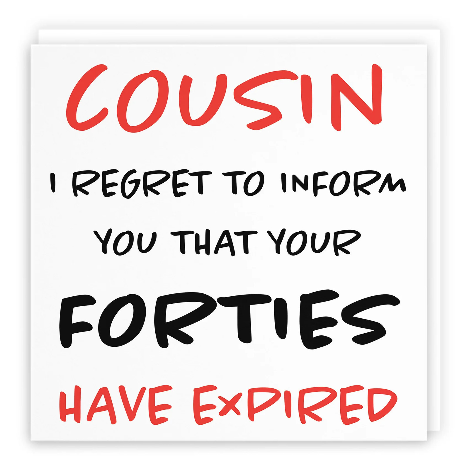 50th Cousin Humorous Birthday Card Retro