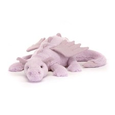 Cute Jellycat Lavender Dragon Toy with Tags+Dust Bag 50cm Large Gift 