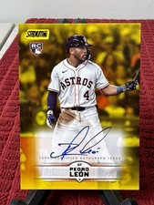 2025 Topps Stadium Club Rookie Base Autograph Yellow Foil RC Pedro Leon Astros