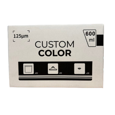 CUSTOM COLOR Paint System Kit 125 µ 600ml Autolack Lackierpistole PPS FPS x 50
