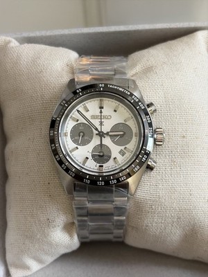 New Seiko Prospex Speedtimer Silver Dial Stainless Steel Bracelet Watch SSC911