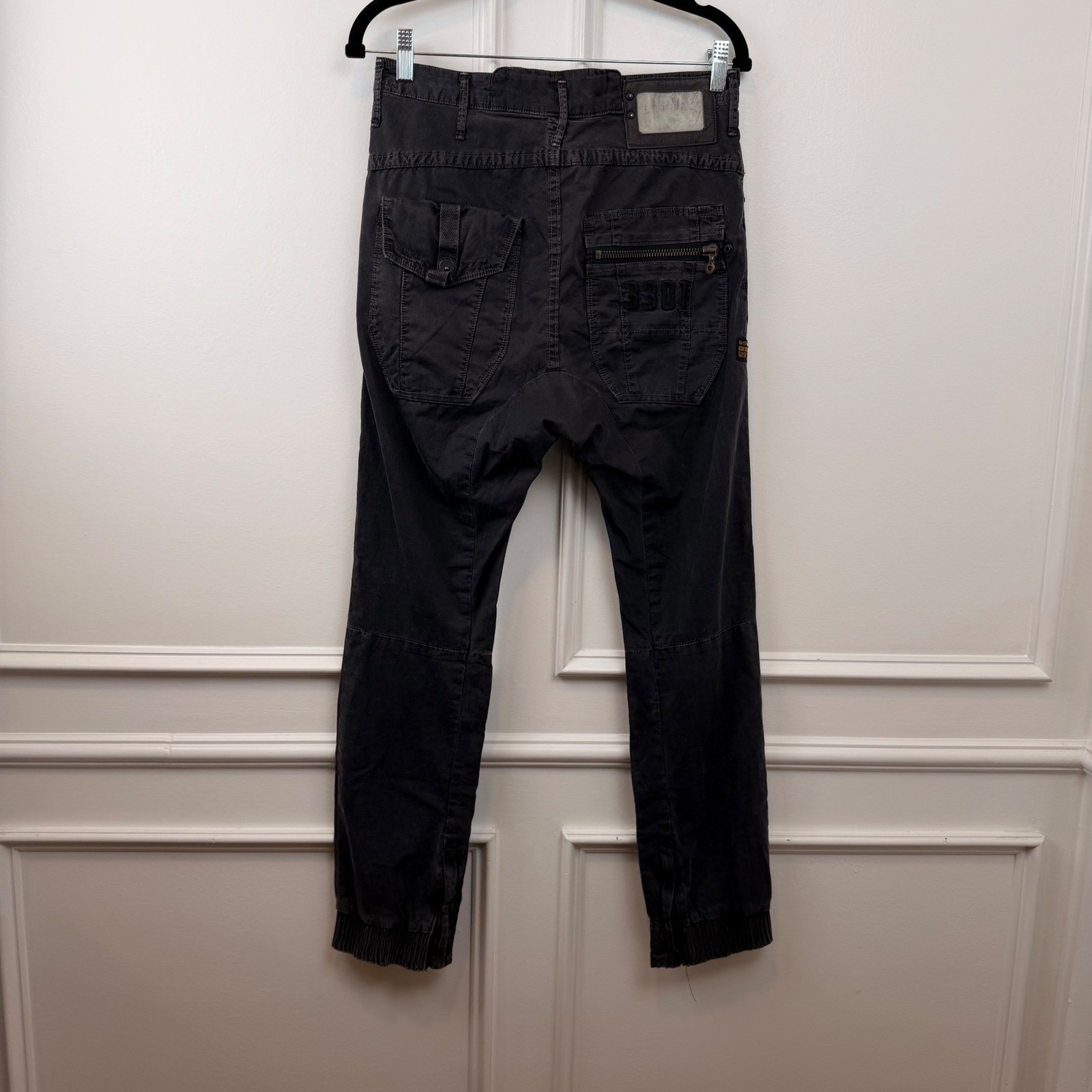 G-Star RAW Field GS Long Breaker Tapered Grey Utility Jogger Pants 24x32 image 2