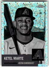 2022 Topps Chrome Platinum Ketel Marte Black White Mini Diamond Refractor #239