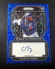 2022 Panini Prizm - Rookie Autographs Curtis Terry #RA-CT Blue Donut Prizm 