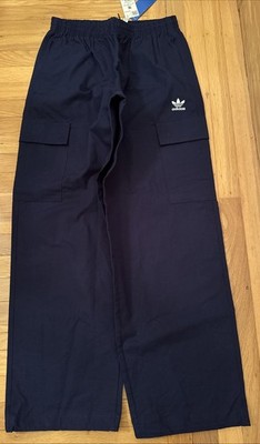 Adidas Originals Essentials  CargoPants Men s Medium Blue Cargo Pants Logo NWT