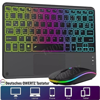 Für Lenovo Tab P11 P10 M11 M10 HD FHD Plus Beleuchtet Touchpad Tastatur mit Maus