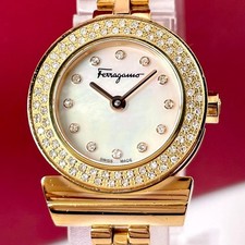 Salvatore Ferragamo Gancini Watch Quartz Gold Stainless Steel 23mm Used