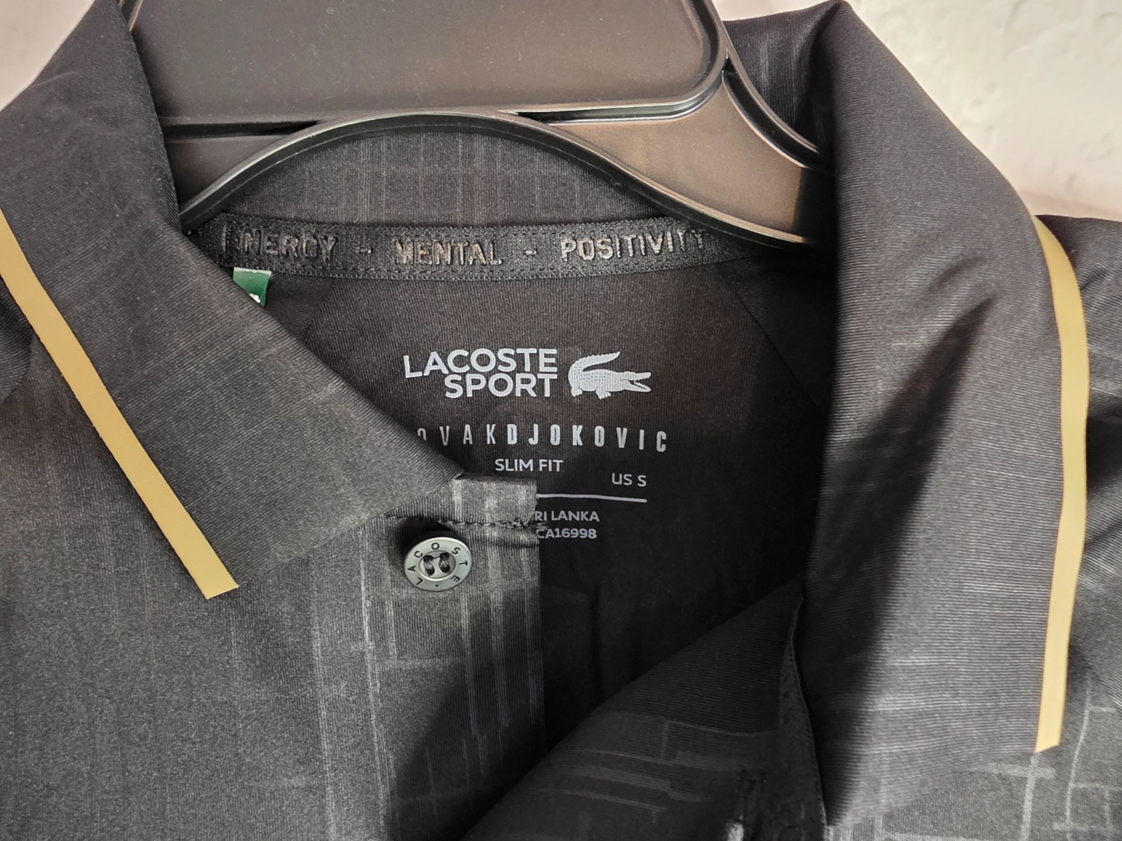 Lacoste Novak Djokovic t-shirt size S black fancy thumbnail 5