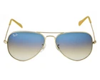 Ray-Ban Sunglasses RB3025 Aviator Gradient 58mm Gold Frame Light Blue Lenses