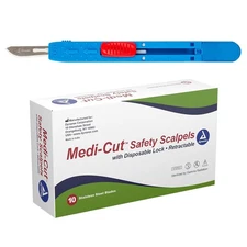 Dynarex Medi-Cut Disposable Scalpel - Retractable Safety with Lock -... 