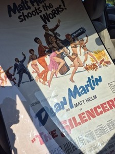 SILENCERS British Quad movie poster 30x40 DEAN MARTIN MATT HELM 1966