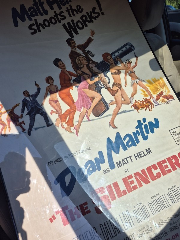 SILENCERS British Quad movie poster 30x40 DEAN MARTIN MATT HELM 1966
