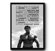 Arnold Schwarzenegger Bodybuilding Motivational Favorite Quotes - POSTER