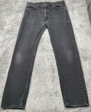 VTG Levis Orange Tab 505 Jeans Mens 36x32 Fits 34x31 Black Made In USA in 1993