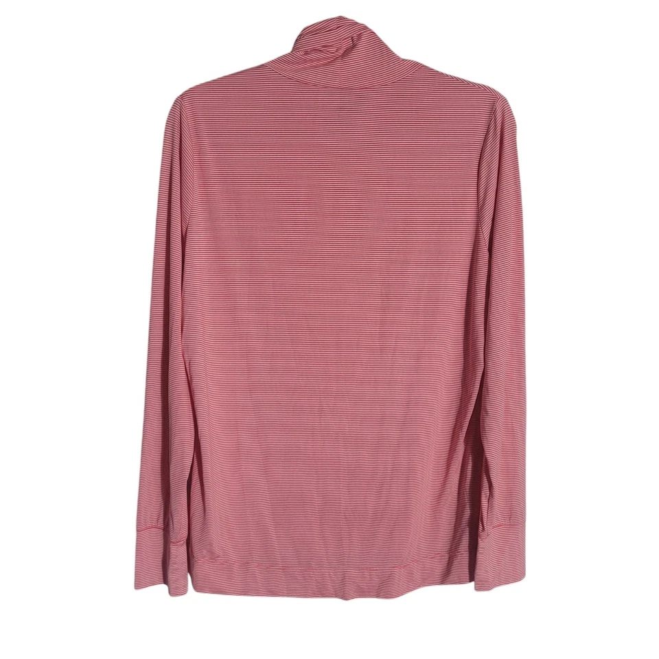 Lands End Striped Turtleneck Shirts Lot of 2 Women's Size Large Moisture Wicking - Image 3 of 4