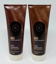 2 BATH  BODY WORKS COCO SHEA ESPRESSO RICH MOISTURE MOISTURIZING BODY WASH 10OZ