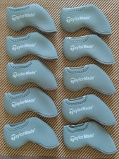 10Pcs TaylorMade Club Golf Iron Headcovers Covers Neoprene Window Style Gray