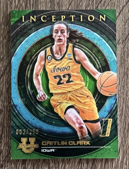 2022 Bowman Inception Caitlin Clark Rookie Green Foil /299 #68