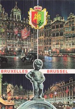 BELGIUM BRUSSELS GRAND SQUARE AND MANNEKEN PIS