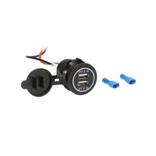 Install Bay IBR86 Dual USB Charger 4.2 Amp Flush Mount - White - Retail Pack