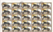 SA22m Mongolia 1986 Cars - Ford-T used full sheet.